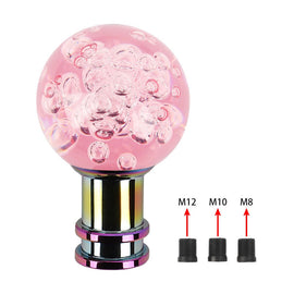 Brand New Universal Jdm Round Ball Crystal Clear Bubble Manual Car Racing Gear Shift Knob Shifter M12 M10 M8