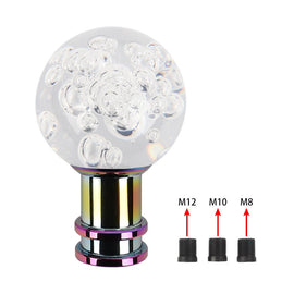 Brand New Universal Jdm Round Ball Crystal Clear Bubble Manual Car Racing Gear Shift Knob Shifter M12 M10 M8