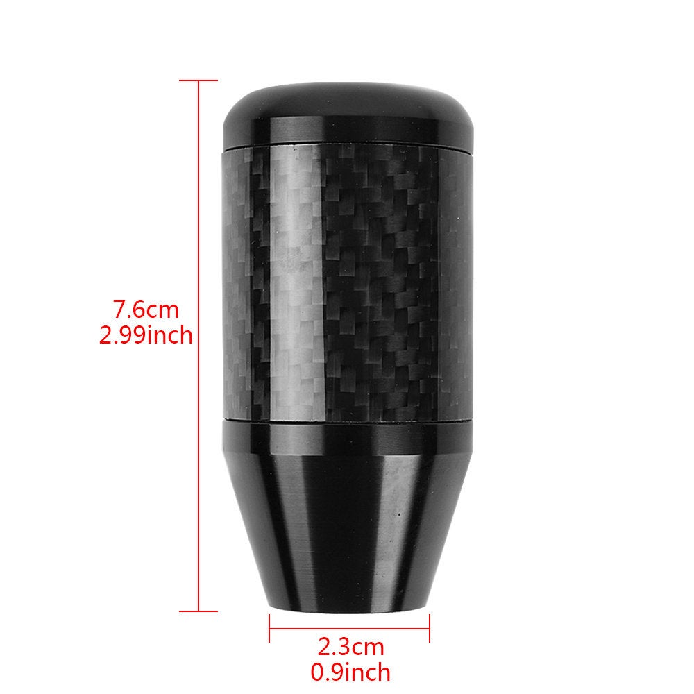 Brand New Universal TRD Black Real Carbon Fiber Racing Gear Stick Shift Knob For MT Manual M12 M10 M8