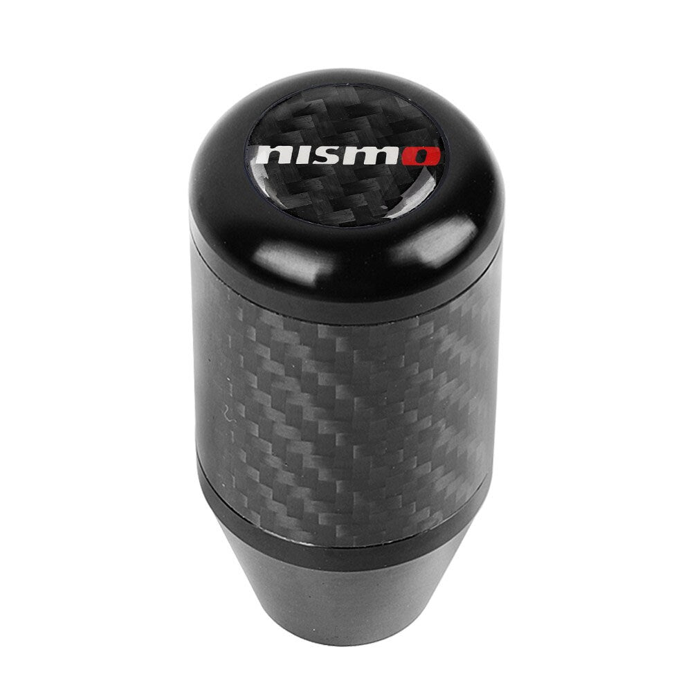 Brand New Universal Nismo Black Real Carbon Fiber Racing Gear Stick Shift Knob For MT Manual M12 M10 M8