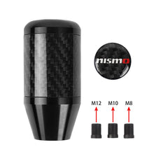 Load image into Gallery viewer, Brand New Universal Nismo Black Real Carbon Fiber Racing Gear Stick Shift Knob For MT Manual M12 M10 M8