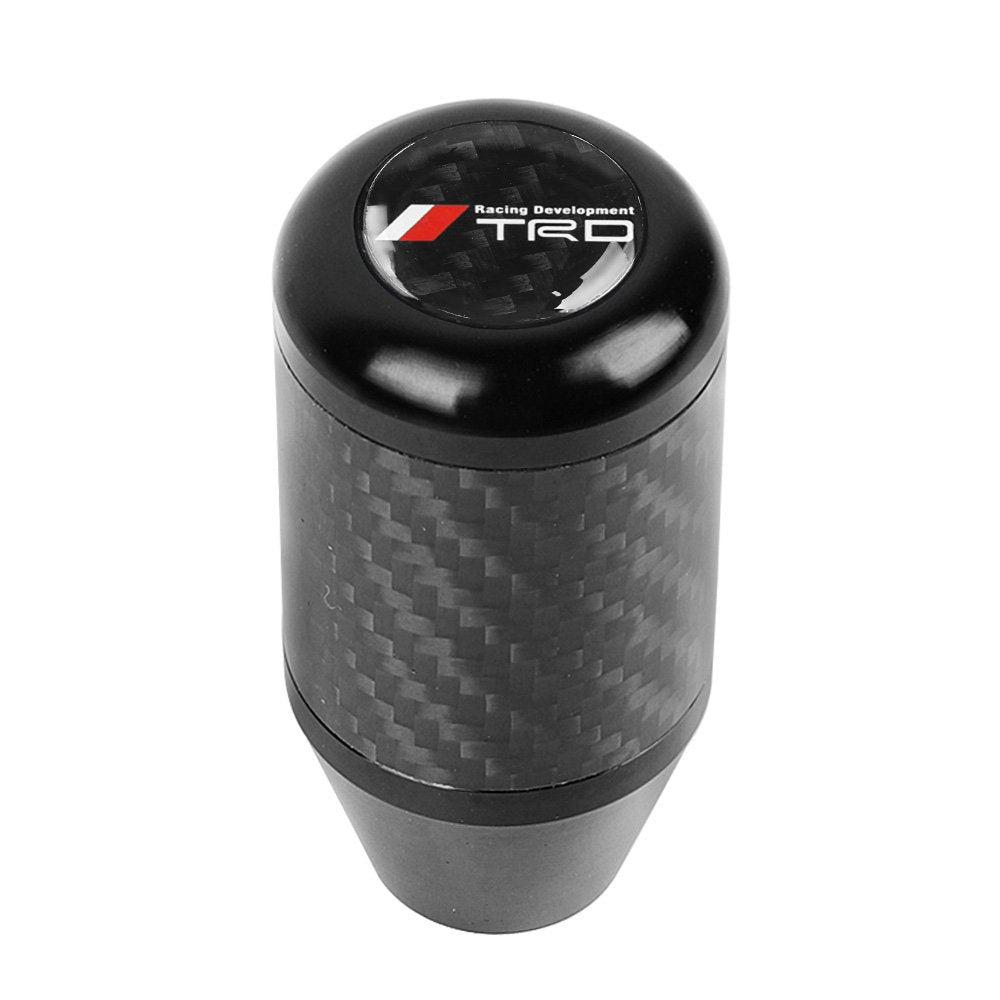 Brand New Universal TRD Black Real Carbon Fiber Racing Gear Stick Shift Knob For MT Manual M12 M10 M8