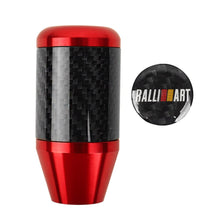 Load image into Gallery viewer, Brand New Universal Ralliart Red Real Carbon Fiber Racing Gear Stick Shift Knob For MT Manual M12 M10 M8