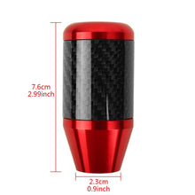 Load image into Gallery viewer, Brand New Universal Mugen Red Real Carbon Fiber Racing Gear Stick Shift Knob For MT Manual M12 M10 M8