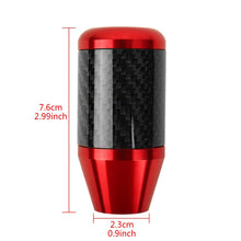 Load image into Gallery viewer, Brand New Universal Ralliart Red Real Carbon Fiber Racing Gear Stick Shift Knob For MT Manual M12 M10 M8