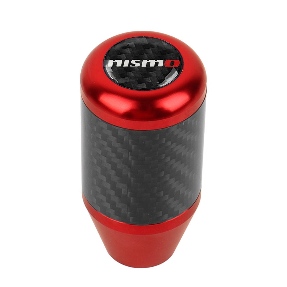 Brand New Universal Nismo Red Real Carbon Fiber Racing Gear Stick Shift Knob For MT Manual M12 M10 M8