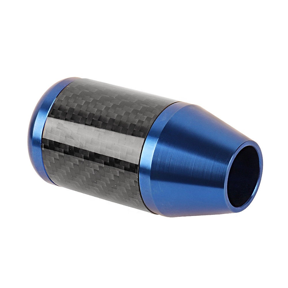 Brand New Universal Mugen Blue Real Carbon Fiber Racing Gear Stick Shift Knob For MT Manual M12 M10 M8