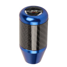 Load image into Gallery viewer, Brand New Universal Mugen Blue Real Carbon Fiber Racing Gear Stick Shift Knob For MT Manual M12 M10 M8