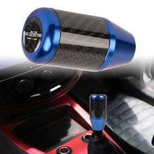Load image into Gallery viewer, Brand New Universal Mugen Blue Real Carbon Fiber Racing Gear Stick Shift Knob For MT Manual M12 M10 M8