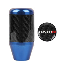 Load image into Gallery viewer, Brand New Universal Nismo Blue Real Carbon Fiber Racing Gear Stick Shift Knob For MT Manual M12 M10 M8