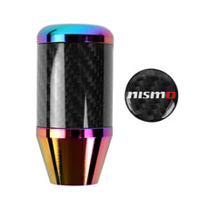 Load image into Gallery viewer, Brand New Universal Nismo Neo-Chrome Real Carbon Fiber Racing Gear Stick Shift Knob For MT Manual M12 M10 M8