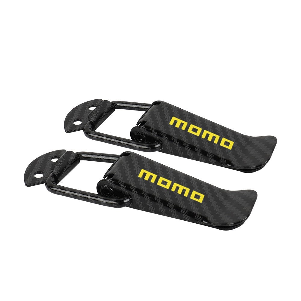 Brand New Universal Momo Carbon Fiber Car Bumper Trunk Fender Hatch Lids Quick Release Fastener