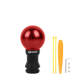 Brand New Universal JDM Mugen Round Ball Red Aluminum Automatic Gear Shift Knob Shifter
