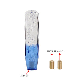 Brand New Universal 20CM VIP 200mm Transparent Manual Clear / Blue Twist Crystal Bubble Racing Gear Shift Knob
