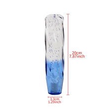 Load image into Gallery viewer, Brand New Universal 20CM VIP 200mm Transparent Manual Clear / Blue Twist Crystal Bubble Racing Gear Shift Knob