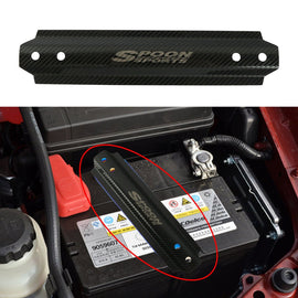 Brand New UNIVERSAL Spoon Sports Carbon Fiber Aluminum Car Battery Tie Down Mount Bracket Brace Bar