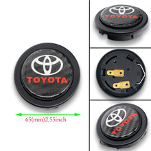 Load image into Gallery viewer, Brand New Universal Jdm Toyota Car Horn Button Steering Wheel Center Cap Carbon Fiber