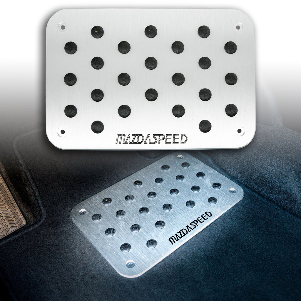 Brand New Universal JDM Mazdaspeed Car Anti Skid Floor Mat Carpet Rest Pedal Pad Cover 11.5" x8.5"