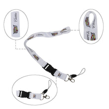 Load image into Gallery viewer, Brand New Jdm Cadillac Racing White Double Sided Printed NYLON Lanyard Neck Strap KeyChain Quick Release