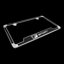 Load image into Gallery viewer, Brand New 1PCS Official Licensed Product Lexus F-sports Carbon Fiber Stainless Steel License Plate Frame