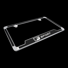 Brand New 1PCS Official Licensed Product Lexus F-sports Carbon Fiber Stainless Steel License Plate Frame