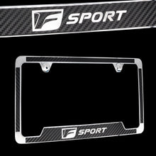 Load image into Gallery viewer, Brand New 1PCS Official Licensed Product Lexus F-sports Carbon Fiber Stainless Steel License Plate Frame