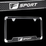 Brand New 1PCS Official Licensed Product Lexus F-sports Carbon Fiber Stainless Steel License Plate Frame