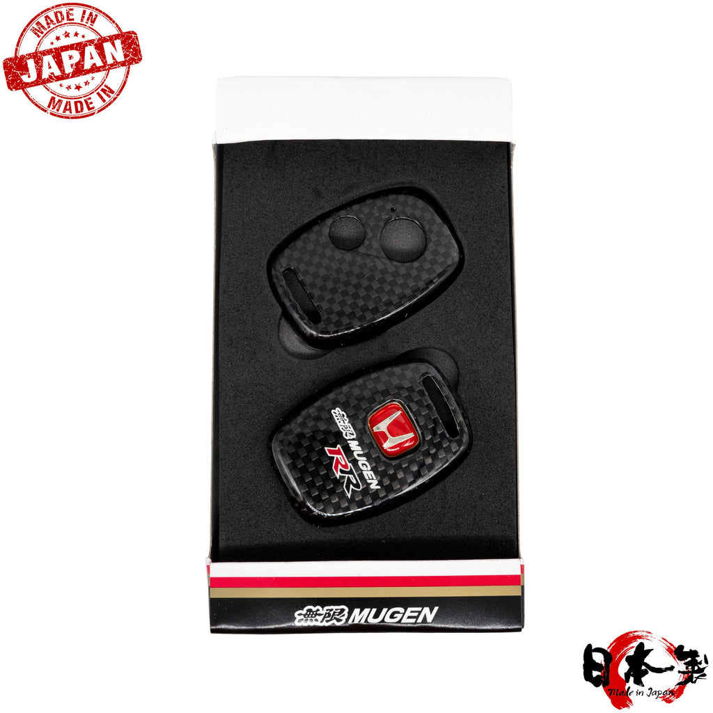 Brand New JDM Mugen RR Real Carbon Fiber Key Fob Cover For Honda Accord Civic Crv Jazz Fit SI