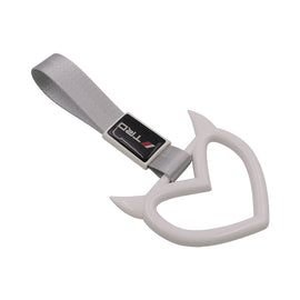Brand New Jdm TRD Devil Demon Heart White JDM TSURIKAWA Ring Subway Train Bus Handle Strap Charm Drift
