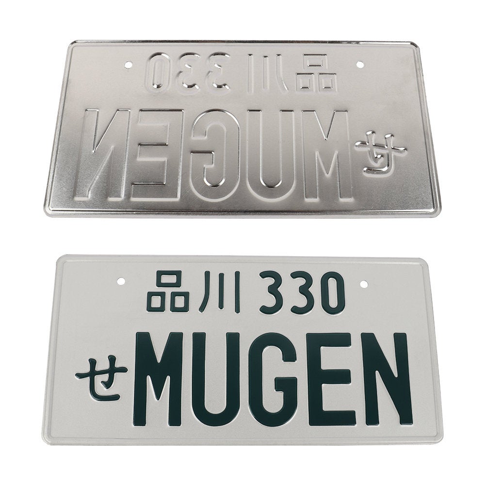 Japanese JDM City Name Metal License Plate Frame Cover – Mugen Racing Style, Custom Gift