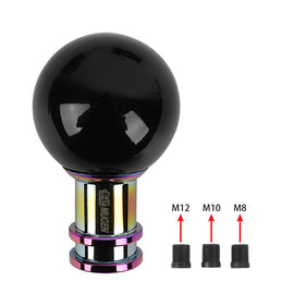 Brand New Mugen Universal Jdm Round Ball Black Manual Car Racing Gear Shift Knob Shifter M12 M10 M8