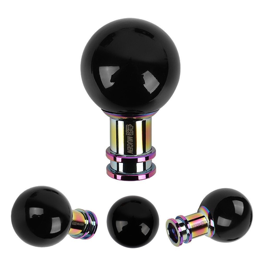 Brand New Mugen Universal Jdm Round Ball Black Manual Car Racing Gear Shift Knob Shifter M12 M10 M8
