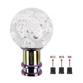 Brand New Mugen Universal Jdm Round Ball Crystal Clear Bubble Manual Car Racing Gear Shift Knob Shifter M12 M10 M8