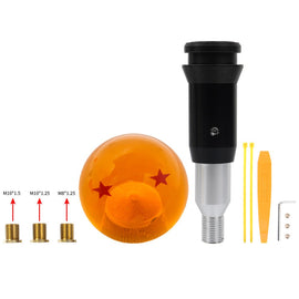 Brand New 2 Star Orange Dragon ball Z Custom 54mm Shift Knob Automatic Transmission Car Racing Gear Shifter