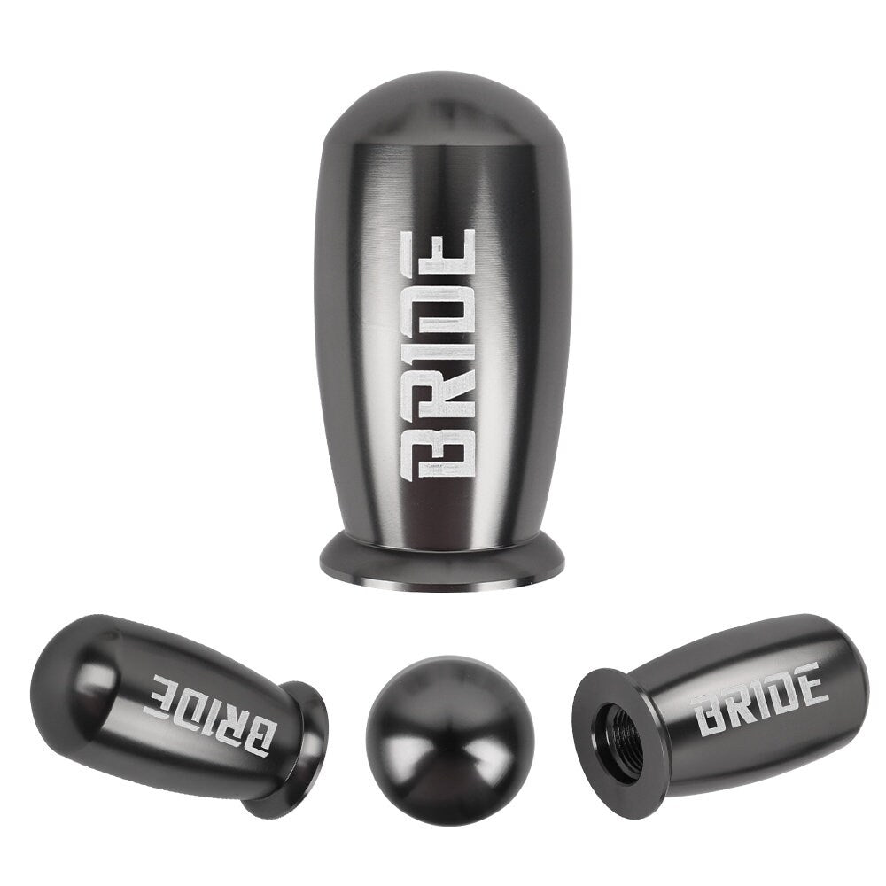 Brand New Universal BRIDE Gunmetal Bullet Aluminum Alloy Gunmetal Manual Gear Shift Knob Lever Shifter