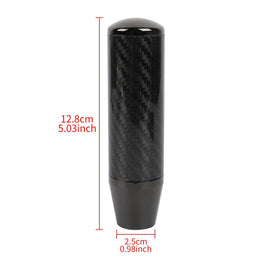 Brand New Universal Black Carbon Fiber Manual Gear Stick Shift Knob Lever Shifter 13cm