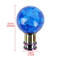 Load image into Gallery viewer, Brand New Ralliart Universal Jdm Round Ball Crystal Blue Bubble Manual Car Racing Gear Shift Knob Shifter M12 M10 M8