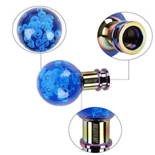 Load image into Gallery viewer, Brand New Ralliart Universal Jdm Round Ball Crystal Blue Bubble Manual Car Racing Gear Shift Knob Shifter M12 M10 M8