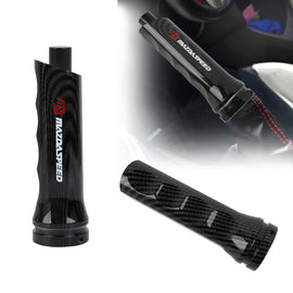 Brand New 1PCS Mazdaspeed Carbon Fiber Look Style Car Handle Hand Brake Sleeve Universal Fitment Cover