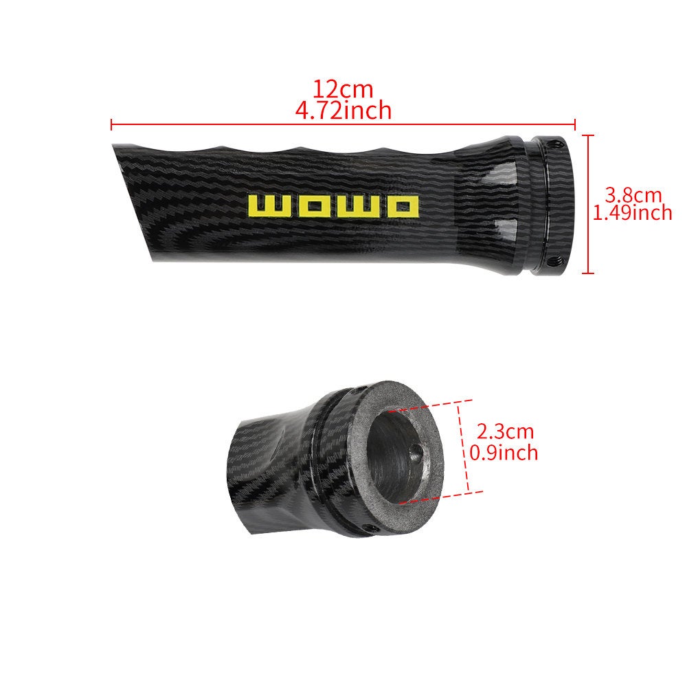 Brand New 1PCS Momo Carbon Fiber Look Style Car Handle Hand Brake Sleeve Universal Fitment Cover