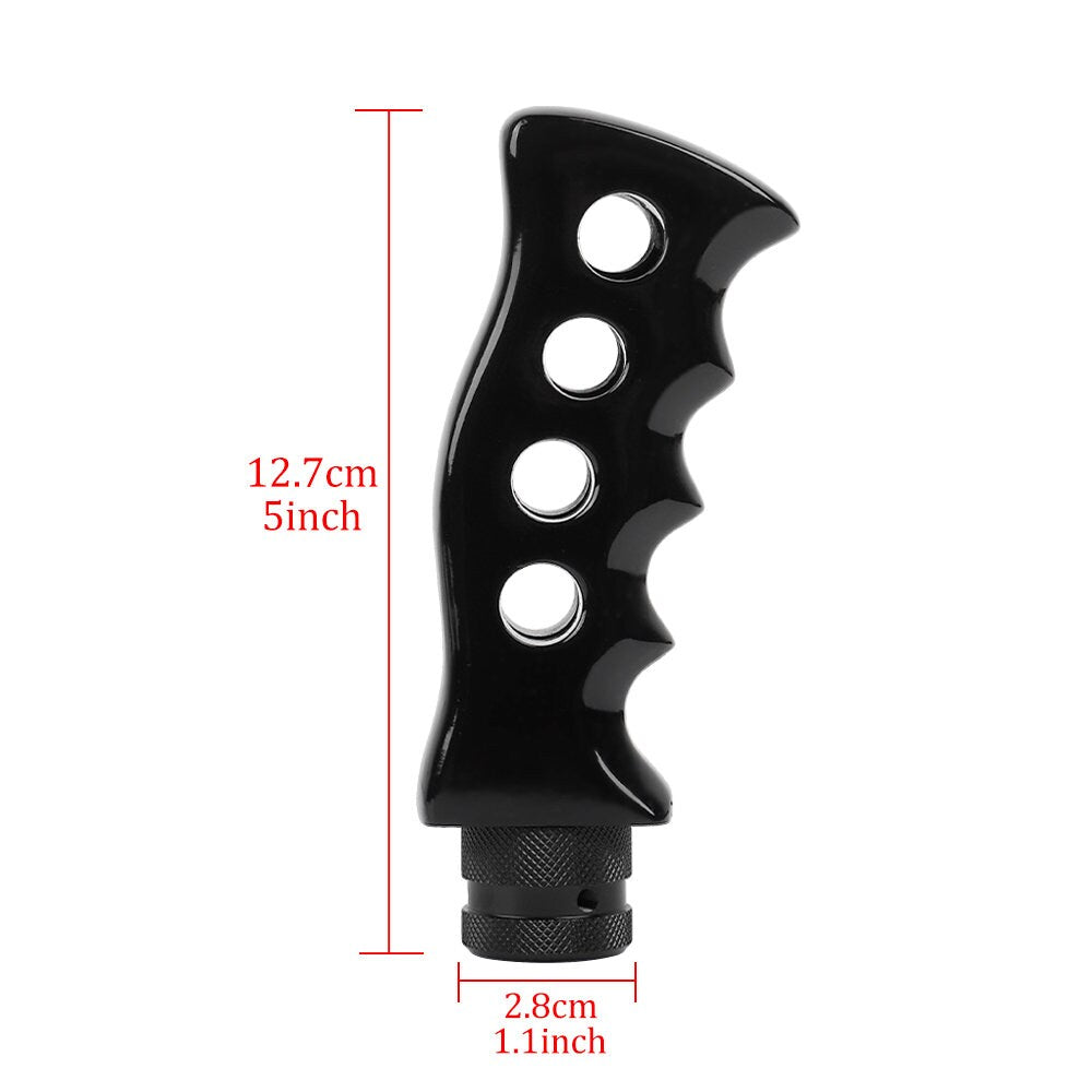 Brand New Universal MOMO Black Slotted Pistol Grip Handle Manual Gear Shift Knob Shifter M8 M10 M12