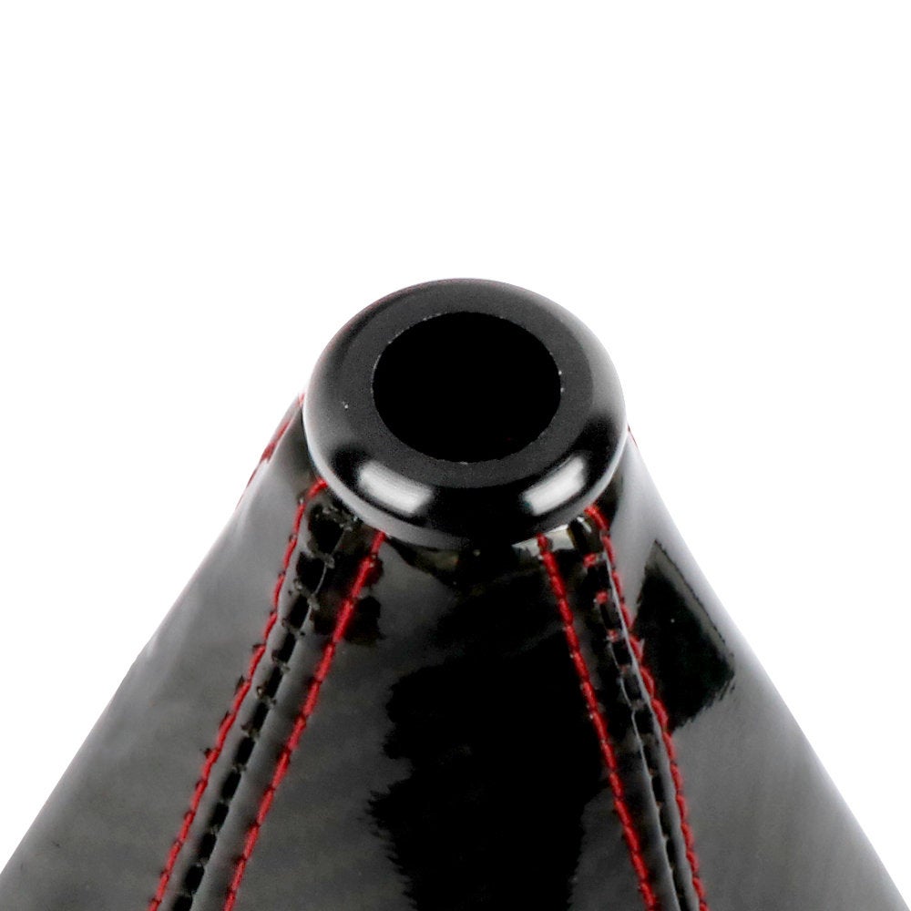 Brand New Universal Carbon Fiber Leather PVC Style Black Stitch Leather Gear Manual Shifter Shift Knob Boot