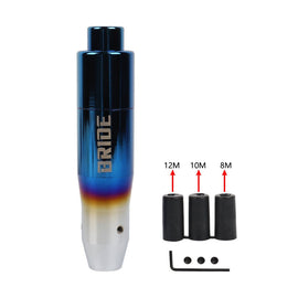 Brand New JDM Universal Bride Burnt Blue Aluminum Automatic Stick Gear Shift Knob Lever Shifter M8 M10 M12