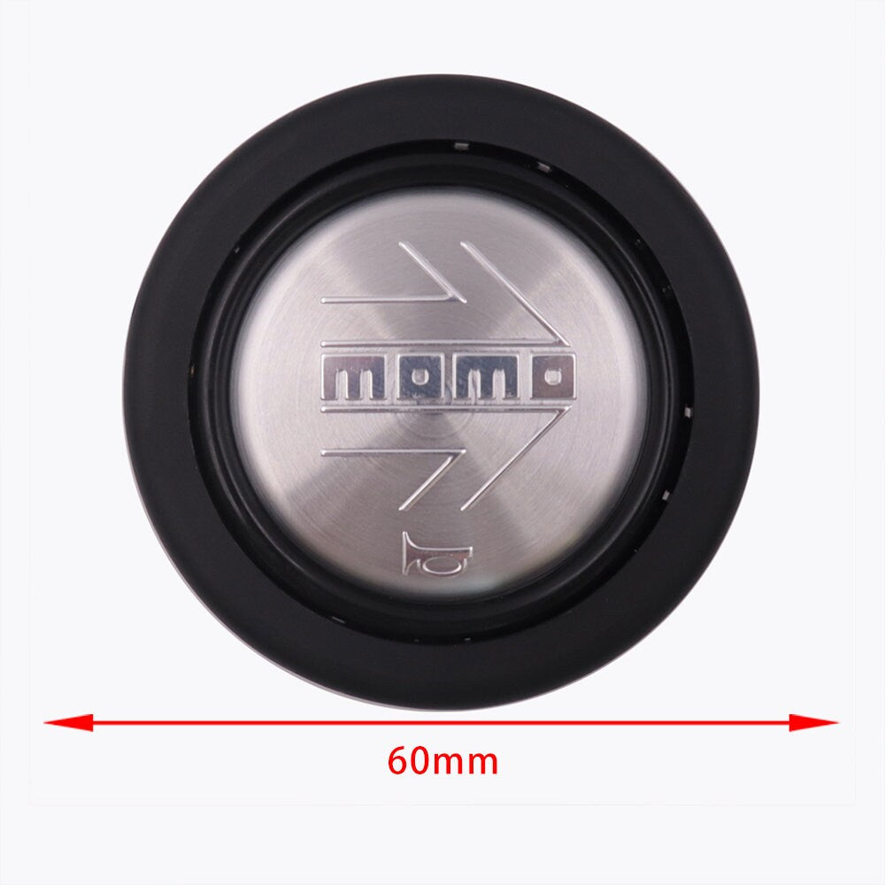 Brand New Universal Momo Car Horn Button Silver Steering Wheel Center Cap W/Packaging