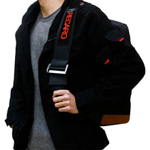 Load image into Gallery viewer, Brand New JDM Recaro Bride Racing Black Harness Adjustable Shoulder Strap Back Pack