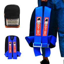 Load image into Gallery viewer, Brand New JDM Asimo Bride Racing Blue Harness Adjustable Shoulder Strap Back Pack