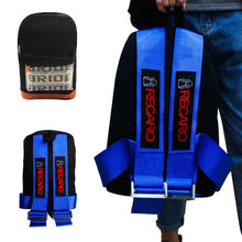 Load image into Gallery viewer, Brand New JDM Recaro Bride Racing Blue Harness Adjustable Shoulder Strap Back Pack