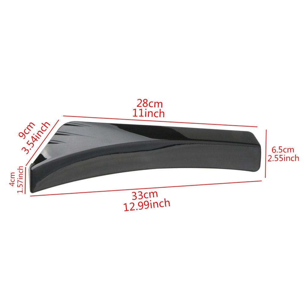 Brand New 2PCS V5 Glossy Black Car Rear Lower Bumper Lip Diffuser Splitter Canard Protector