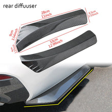 Load image into Gallery viewer, Brand New 2PCS V5 Carbon Fiber Look Car Rear Lower Bumper Lip Diffuser Splitter Canard Protector