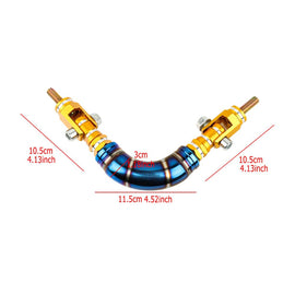 Brand New 2PCS Universal JDM Titanium Blue / Gold Car Aluminum Roll Bar Grab Support Car Interior Grip Roof Handle